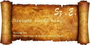 Szolgai Euzébia névjegykártya